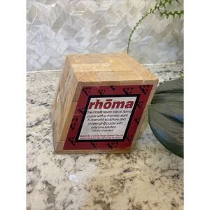 Vintage Rhoma Slanted Cube Puzzle Toy Wood Sculpture Design Science‎ Toys New